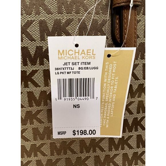 🔥NWT! Michael Kors Jet Set Tote Pocket Handbag Msrp:$198.00 - Picture 6 of 6